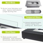 Portable Indoor/Outdoor Black Bioethanol Tabletop Fireplace
