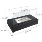 Portable Indoor/Outdoor Black Bioethanol Tabletop Fireplace