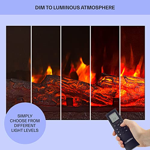 Klarstein Electric Fireplace with Remote and Timer