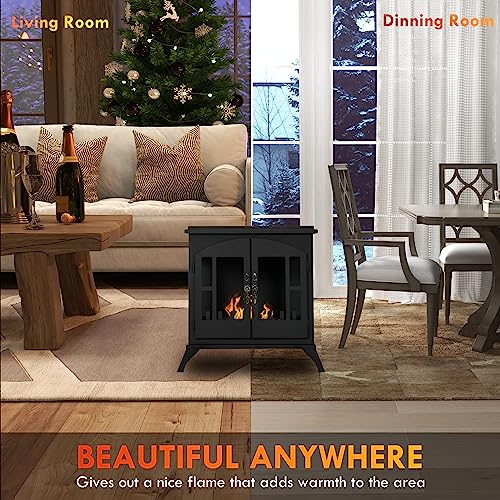 HOMCOM Indoor Ethanol Fireplace with Flame Extinguisher