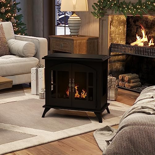 HOMCOM Indoor Ethanol Fireplace with Flame Extinguisher