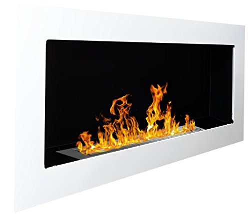 Modern White Wall-Mounted Bio Ethanol Fireplace