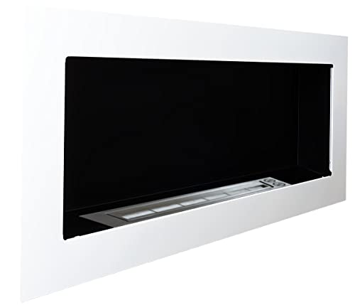 Modern White Wall-Mounted Bio Ethanol Fireplace