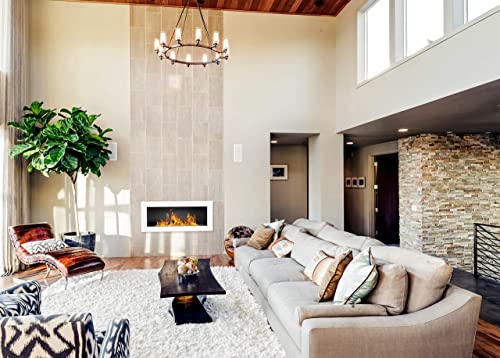 Modern White Wall-Mounted Bio Ethanol Fireplace