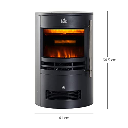HOMCOM 900W Electric Freestanding Fireplace Heater
