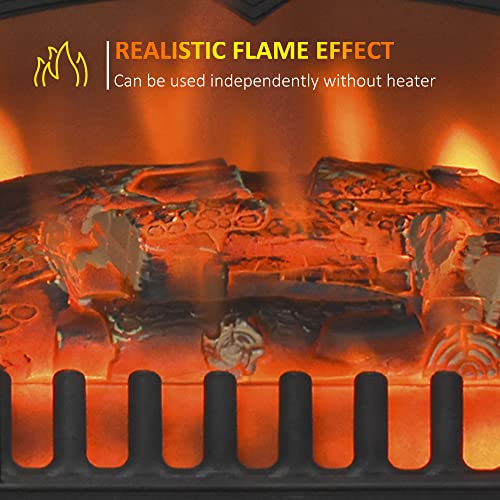 HOMCOM Portable Electric Fireplace with Log Effect