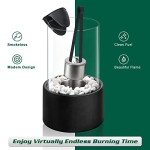 Indoor/Outdoor Bioethanol Tabletop Fireplace with Adjustable Flame