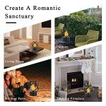 Portable Round Bioethanol Tabletop Fireplace 24cm