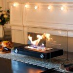 Portable Bioethanol Tabletop Fireplace with Glass