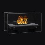 Portable Bioethanol Tabletop Fireplace with Glass