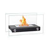 Portable Bioethanol Tabletop Fireplace with Glass