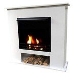Deluxe White Ethanol Fireplace Model 001W