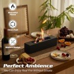 BRIAN & DANY Black Bioethanol Tabletop Fireplace