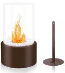 Katy Black Round Bio Ethanol Tabletop Fireplace