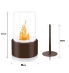 Katy Black Round Bio Ethanol Tabletop Fireplace