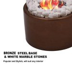 Katy Black Round Bio Ethanol Tabletop Fireplace