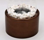 Katy Black Round Bio Ethanol Tabletop Fireplace