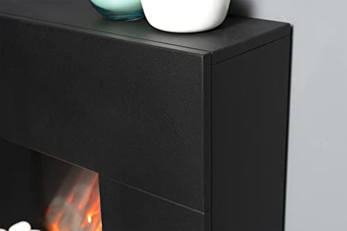 Adam Cubist 36-Inch Electric Fireplace Suite - Black