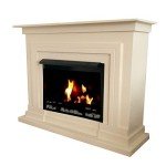 Berlin Deluxe XXL Cream Ethanol Fireplace with Extras