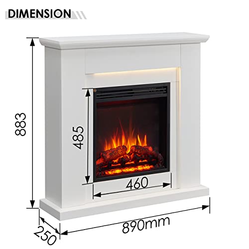 Stratford Fireplace with 35" Surround & Heater