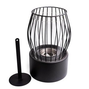 Indoor/Outdoor Bio-Ethanol Fireplace with Glass Top