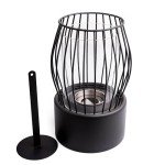 Indoor/Outdoor Bio-Ethanol Fireplace with Glass Top