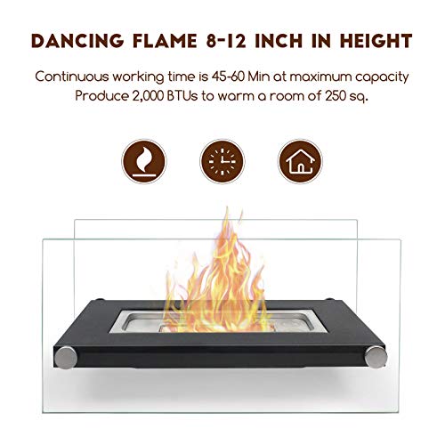 Tabletop Bio Ethanol Fire Pit for Indoor Outdoor