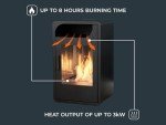 Adam Stufa Bellini Black Ethanol Fireplace