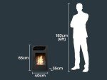 Adam Stufa Bellini Black Ethanol Fireplace