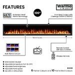 Wärme Panoramic Slim Frame Electric Fireplace 100
