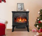 Marco Paul Portable Electric Fireplace with Glass Sides