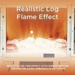 Warmlite Rochester Electric Fireplace Heater with Remote
