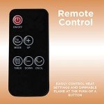 Warmlite Rochester Electric Fireplace Heater with Remote