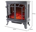 Warmlite Rochester Electric Fireplace Heater with Remote