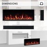 FlameKo Avena 50" Electric Fireplace with Multi Flames