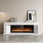 COSTWAY Electric Fireplace with Remote Control & Timer