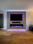 Panoramic 36" Electric Fireplace with Multi Flame Colors