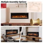 COSTWAY Electric Fireplace with Remote Control & Timer