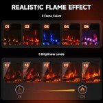 VONLUCE Electric Fireplace with Remote and Timer