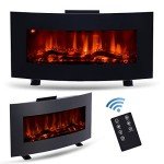 VONLUCE Electric Fireplace with Remote Control Options