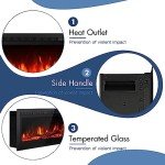 M.C.Haus Electric Fireplace Insert with Colorful Flames