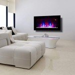 TruFlame 90.8cm Black Glass Wall-Mounted Electric Fire