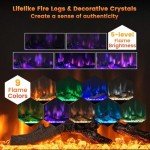 M.C.Haus Electric Fireplace Insert with Colorful Flames