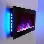 TruFlame 90.8cm Black Glass Wall-Mounted Electric Fire