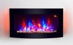 TruFlame 89.2cm Black Curved Wall-Mounted Electric Fire