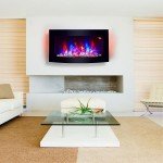 TruFlame 89.2cm Black Curved Wall-Mounted Electric Fire