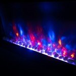 TruFlame 90.8cm Black Glass Wall-Mounted Electric Fire