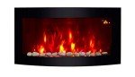 TruFlame 89.2cm Black Curved Wall-Mounted Electric Fire