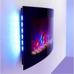TruFlame 89.2cm Black Curved Wall-Mounted Electric Fire