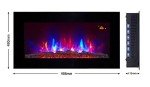 TruFlame 90.8cm Black Glass Wall-Mounted Electric Fire